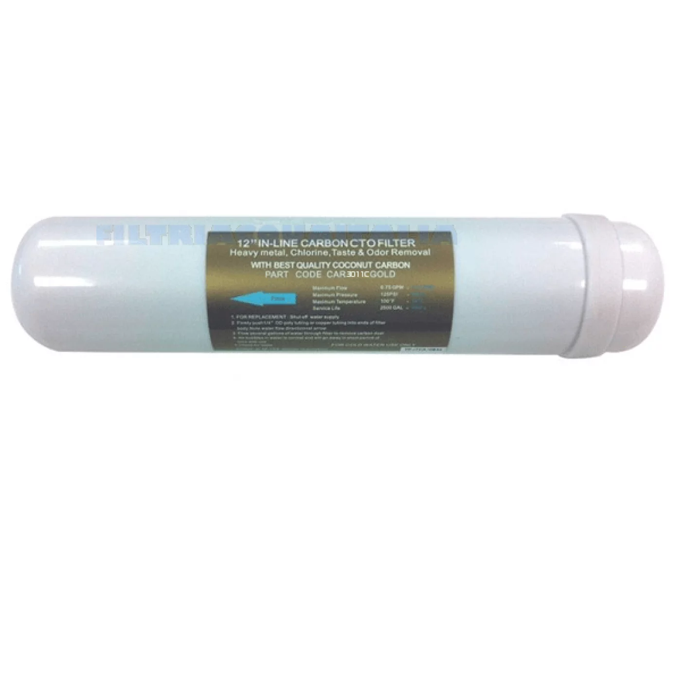 Filtro in Linea CAR 3011C Gold Carbon Block CTO 12 Pollici Filtro in Linea CAR 3011C Gold Carbon Block CTO 12 Pollici