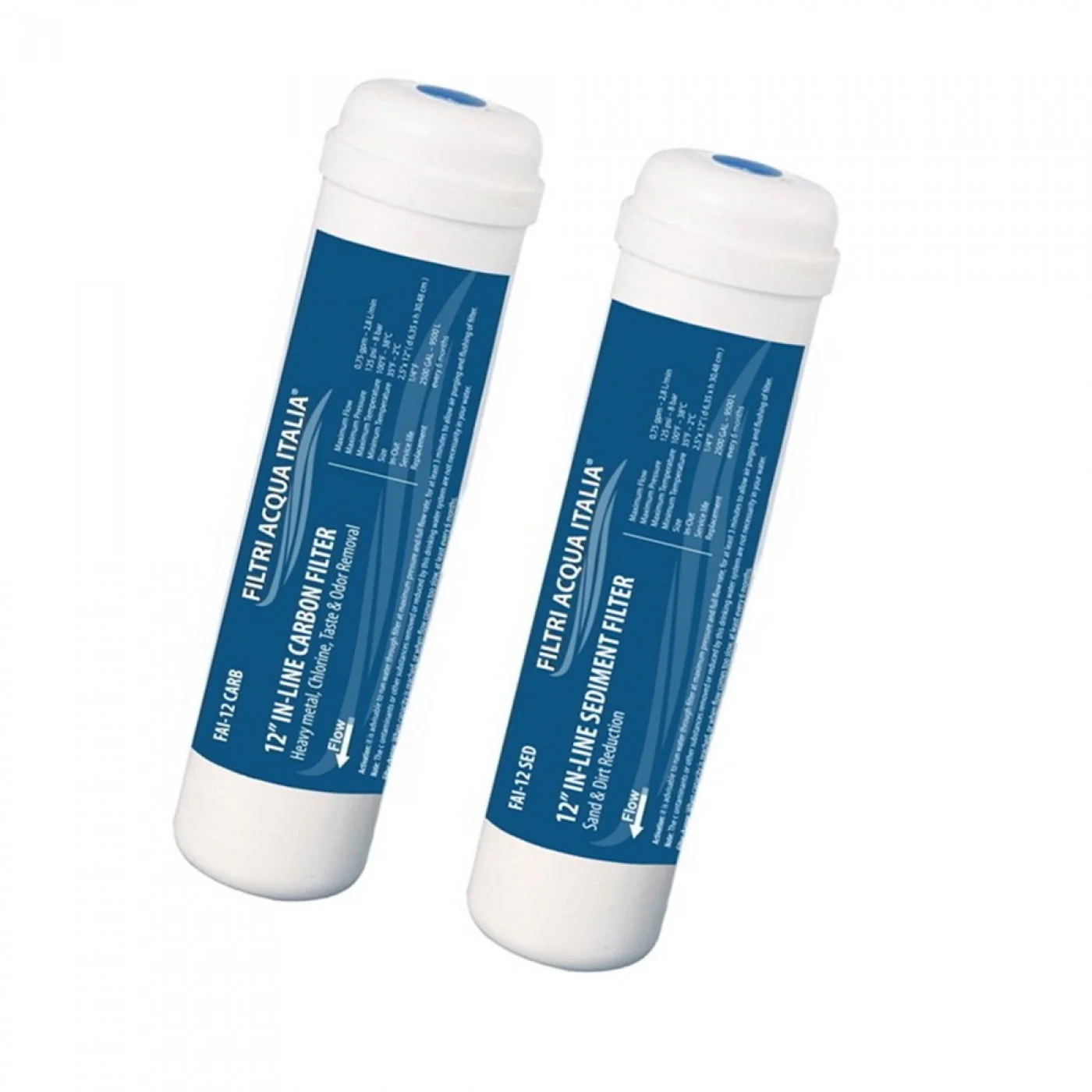 FILTRO IN LINEA CARBONE ATTIVO 2,5 X 12" T33 E SEDIMENTI 2,5 X 12" FILTRO IN LINEA CARBONE ATTIVO 2,5 X 12" T33 E SEDIMENTI 2,5 X 12"