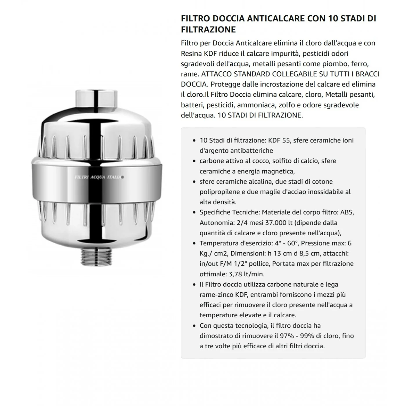 FILTRO DOCCIA ANTICALCARE FILTRO DOCCIA ANTICALCARE