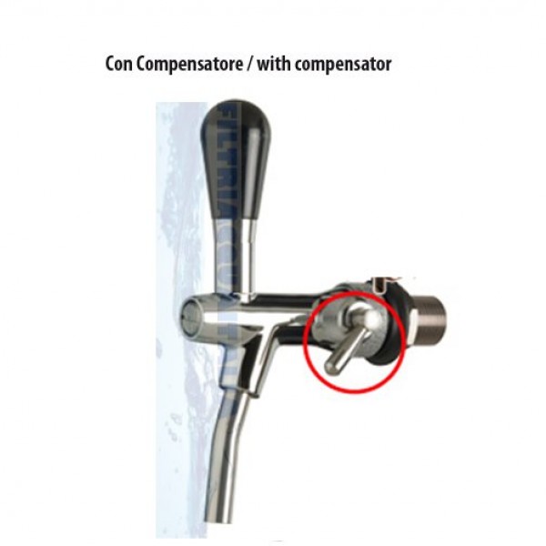 RUBINETTO ACQUA PER COLONNA COBRA CON COMPENSATORE CROMATO RUBINETTO ACQUA PER COLONNA COBRA CON COMPENSATORE CROMATO