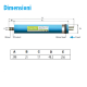 MEMBRANA 180 GPD PER DEPURATORE OSMOSI INVERSA  