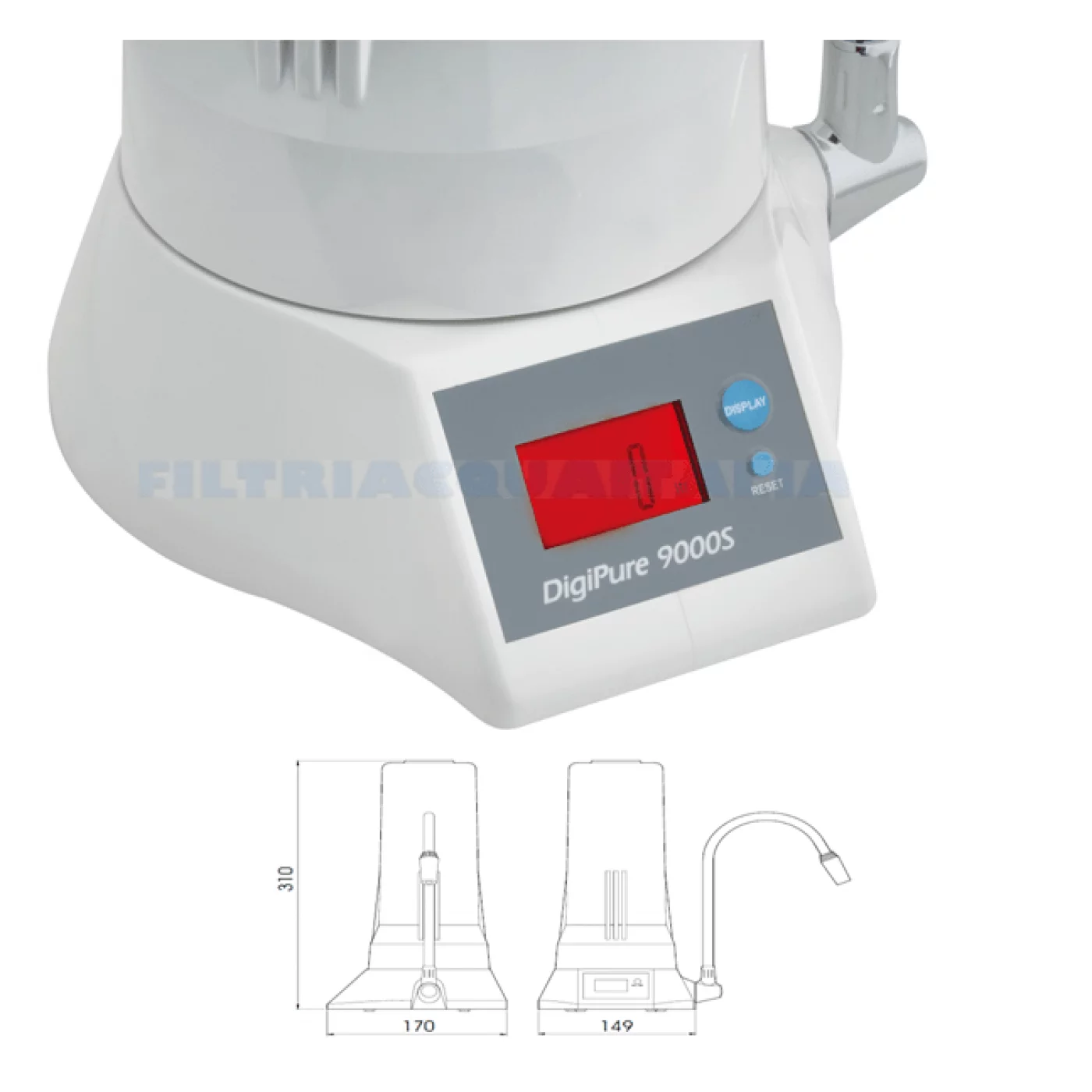 DigiPure 9000S Purificatore Acqua Sopralavello Cucina DigiPure 9000S Purificatore Acqua Sopralavello Cucina