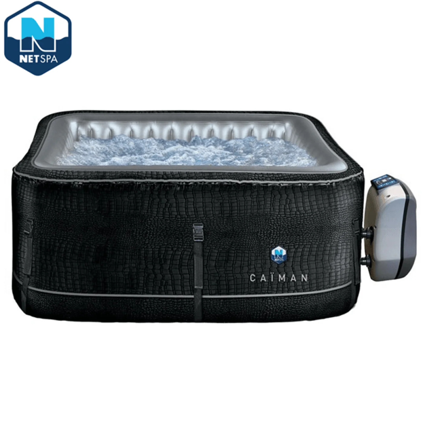 Piscina idromassaggio CAIMAN gonfiabile Quadrata 4 Posti da esterno NETSPA Piscina idromassaggio CAIMAN gonfiabile Quadrata 4 Posti da esterno NETSPA