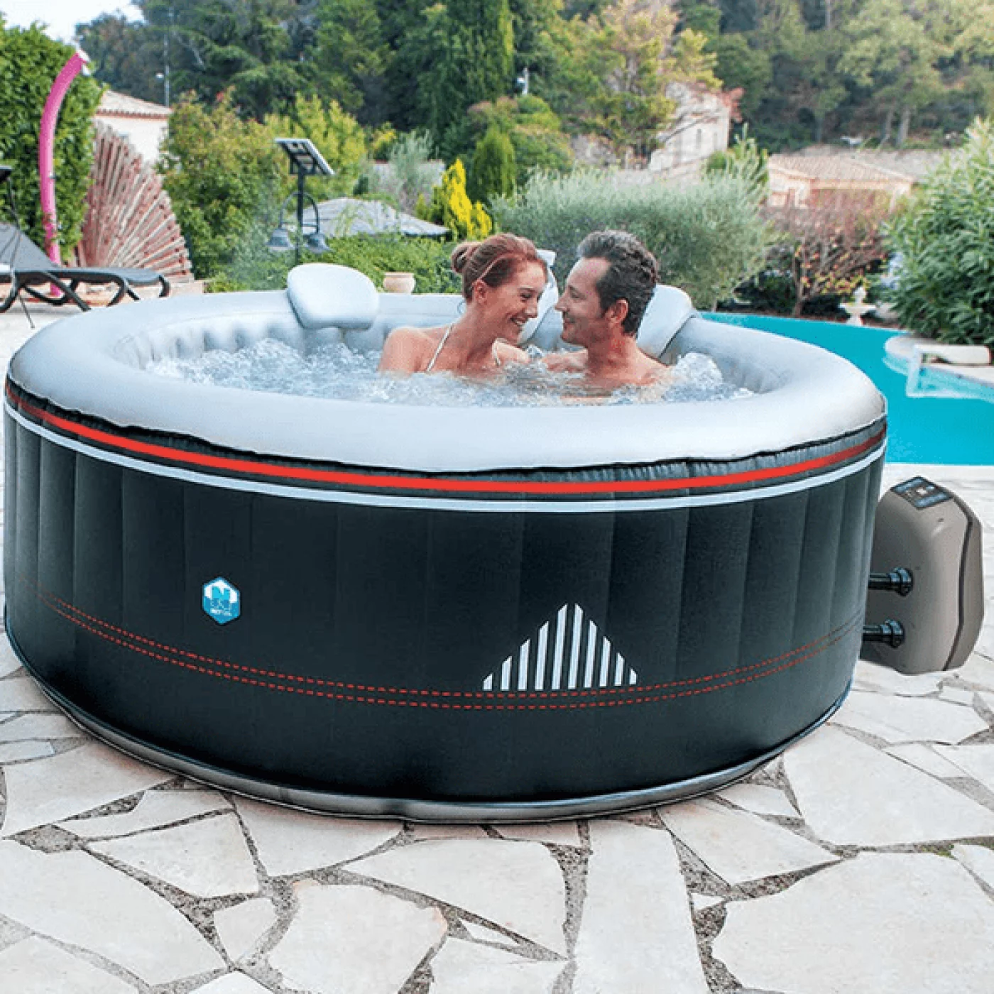 Piscina idromassaggio gonfiabile Rotonda Montana 4 Posti da esterno 175x175 Netspa Piscina idromassaggio gonfiabile Rotonda Montana 4 Posti da esterno 175x175 Netspa