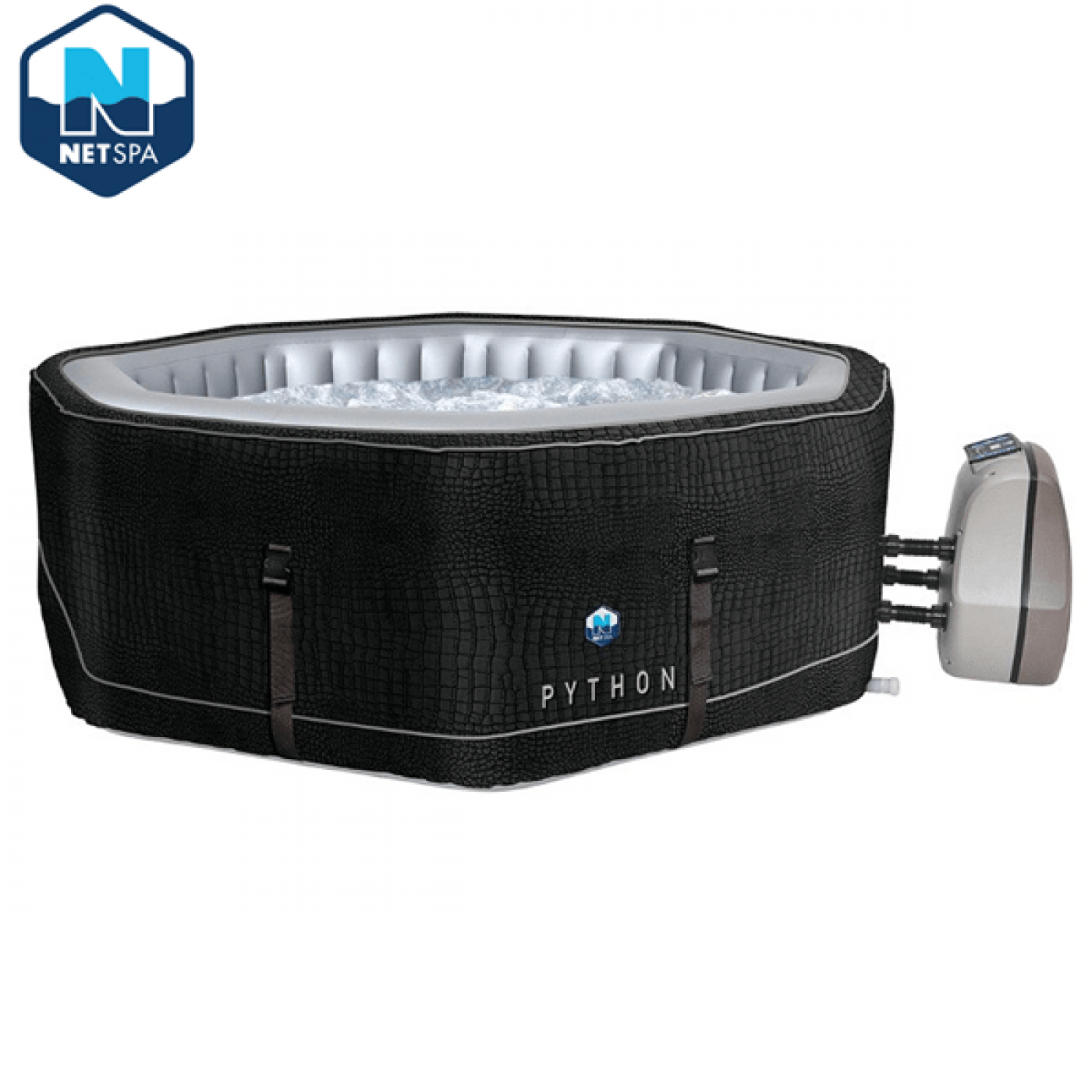 Piscina idromassaggio gonfiabile Python 5/6 Posti da esterno 195x195 Netspa Piscina idromassaggio gonfiabile Python 5/6 Posti da esterno 195x195 Netspa