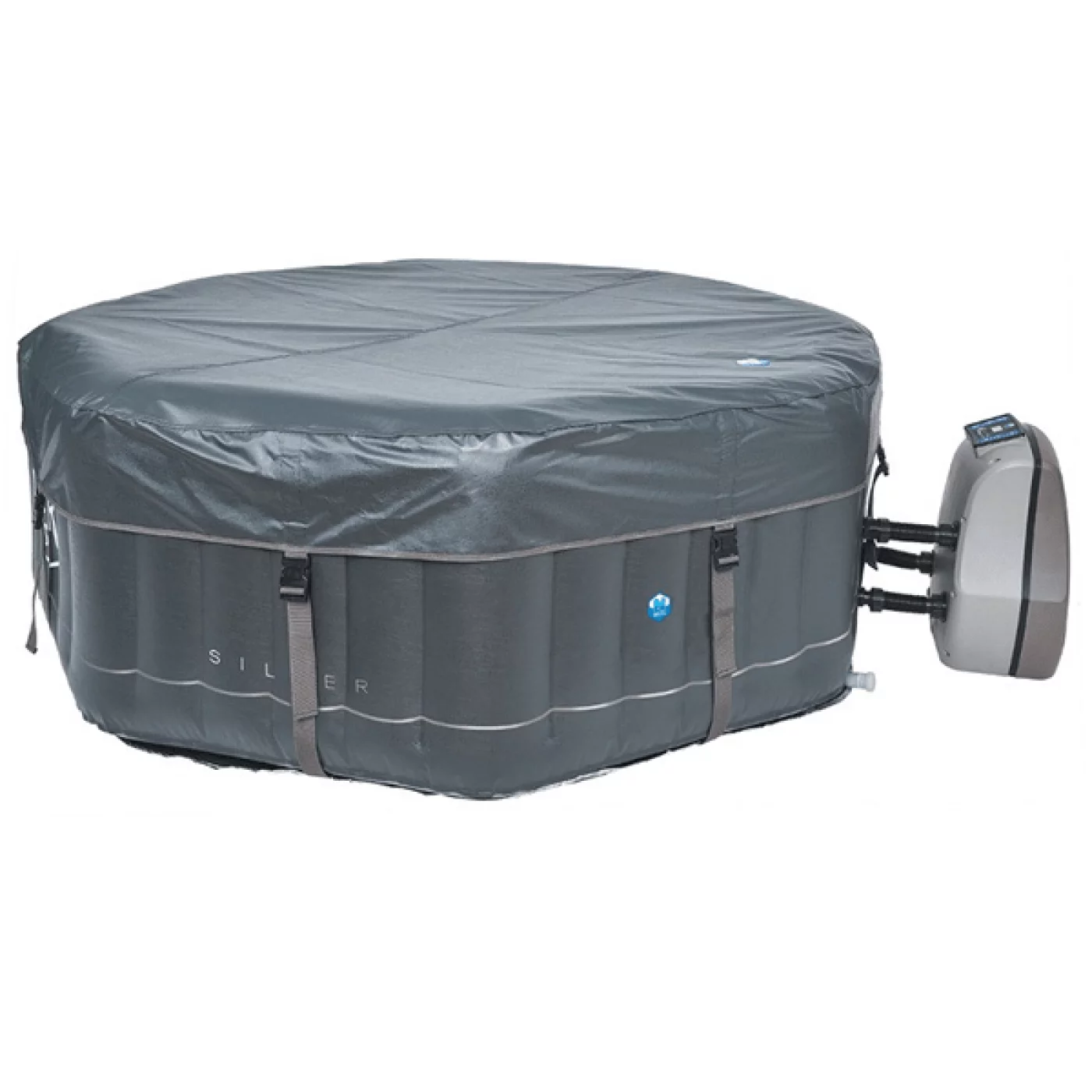 Piscina idromassaggio gonfiabile 5/6 Posti 195x195 Silver NETSPA Piscina idromassaggio gonfiabile 5/6 Posti 195x195 Silver NETSPA