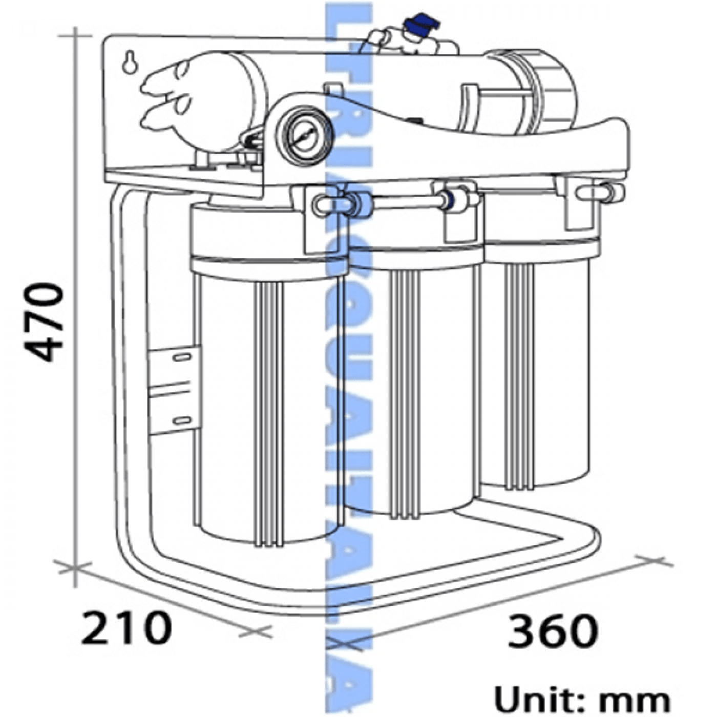 Sistema di filtrazione dellacqua ad osmosi inversa senza serbatoio per uso domestico o commerciale Water2buy osmosi inversa RO900