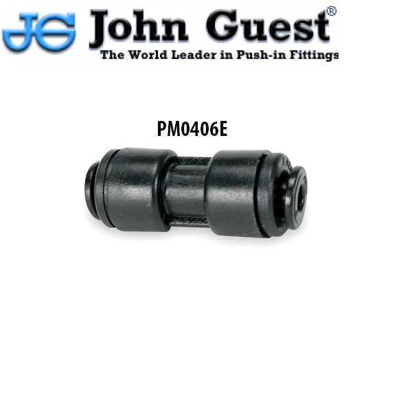 INTERMEDIO DIRITTO PER TUBO DA 6mm X 6 mm JOHN GUEST PM0406E