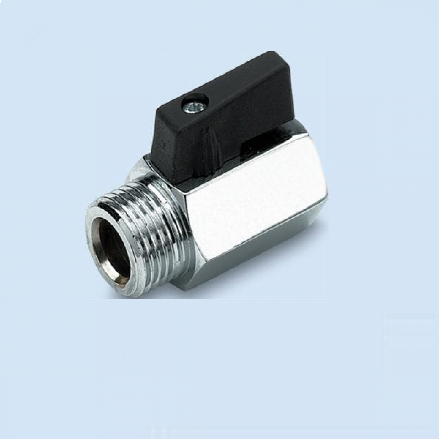VALVOLA MINISFERA MANIGLIA NERA 1/4" 1/4" FEMMINA PER PRESA ACQUA VALVOLA MINISFERA MANIGLIA NERA 1/4" 1/4" FEMMINA PER PRESA ACQUA