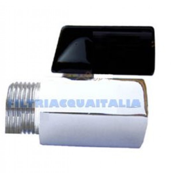 VALVOLA MINISFERA MANIGLIA NERA 1/4" 1/4" FEMMINA PER PRESA ACQUA VALVOLA MINISFERA MANIGLIA NERA 1/4" 1/4" FEMMINA PER PRESA ACQUA