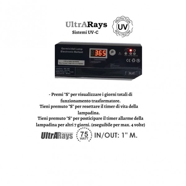 Trasformatore per Sterilizzatore UV 75 watt Trasformatore per Sterilizzatore UV 75 watt