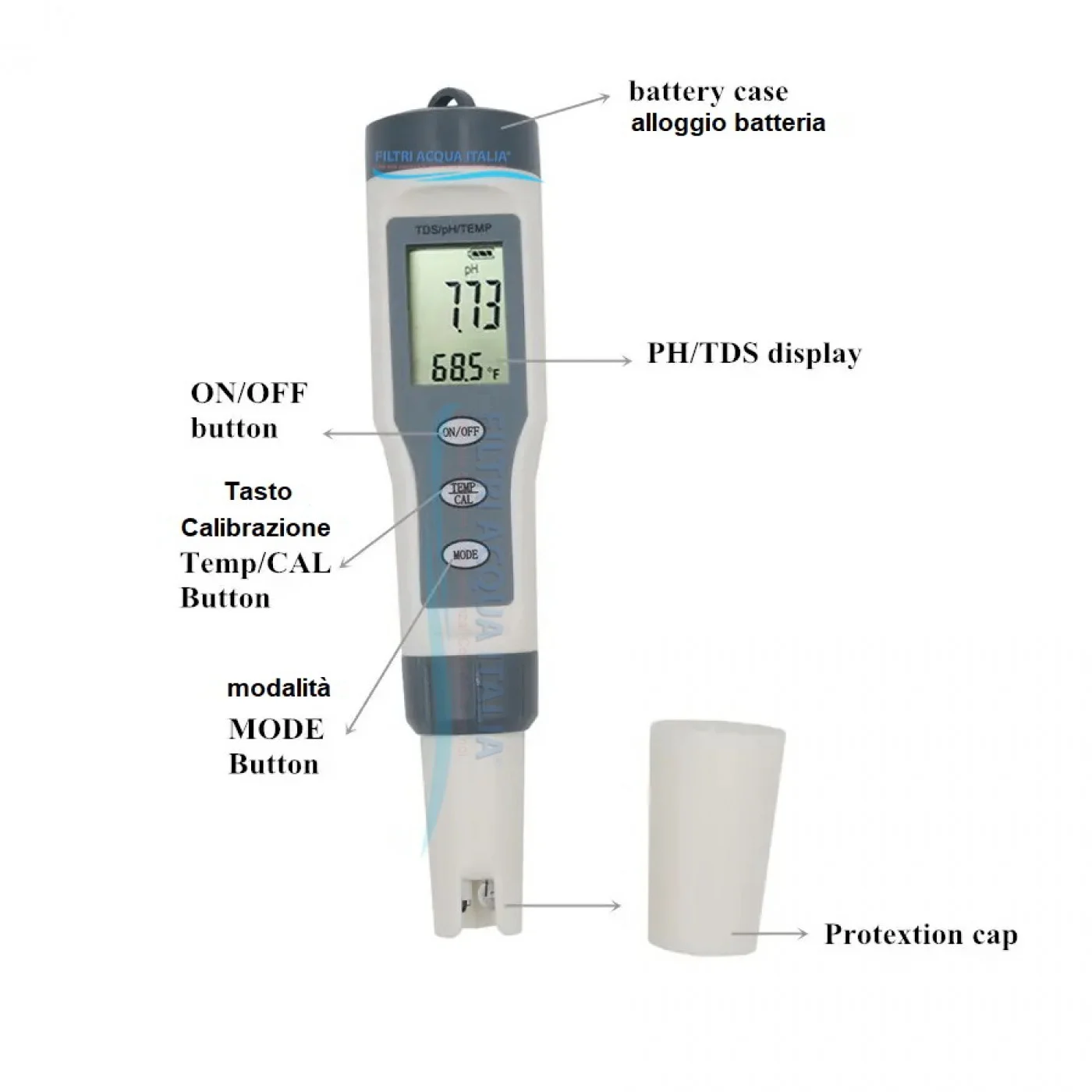 Tester TDS e Misuratore PH Acqua Tester TDS e Misuratore PH Acqua