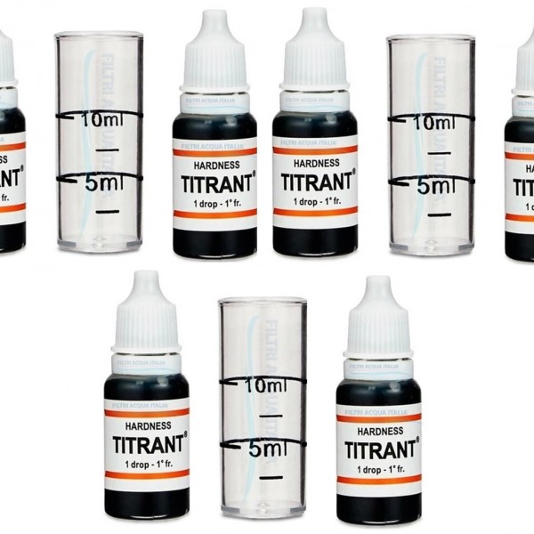 TITRANT ANALISI CALCARE MISURATORE DUREZZA ACQUA  SET 6 PEZZI TITRANT ANALISI CALCARE MISURATORE DUREZZA ACQUA  SET 6 PEZZI