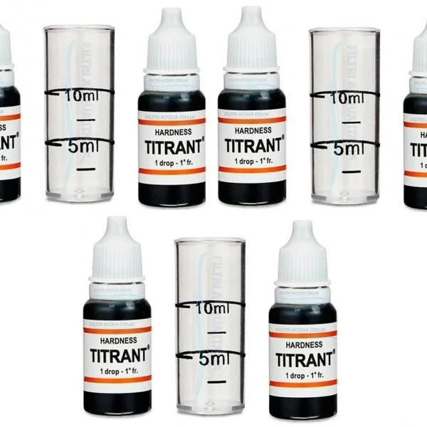 TITRANT ANALISI CALCARE MISURATORE DUREZZA ACQUA  SET 6 PEZZI