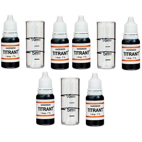 TITRANT ANALISI CALCARE MISURATORE DUREZZA ACQUA  SET 6 PEZZI TITRANT ANALISI CALCARE MISURATORE DUREZZA ACQUA  SET 6 PEZZI