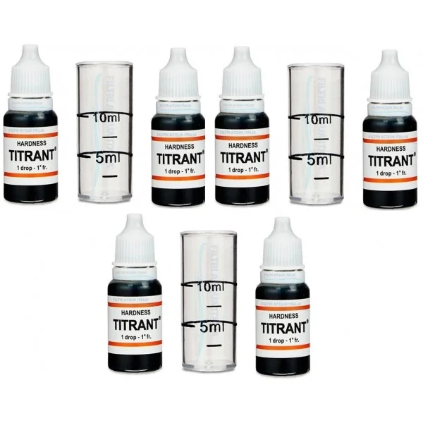 TITRANT ANALISI CALCARE MISURATORE DUREZZA ACQUA  SET 6 PEZZI