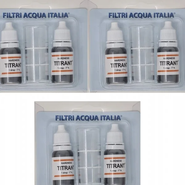 TITRANT ANALISI CALCARE MISURATORE DUREZZA ACQUA  SET 6 PEZZI