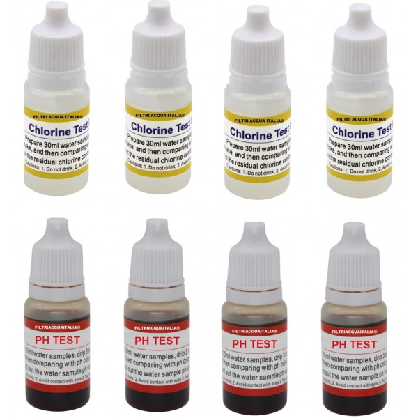 CLORO TEST ACQUA E PH SET 8 PEZZI CLORO TEST ACQUA E PH SET 8 PEZZI