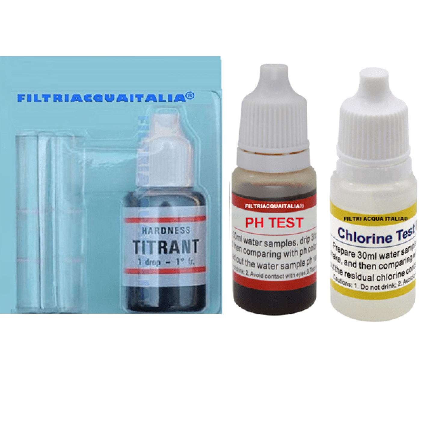 Titrant Analisi Durezza Calcare con Test Cloro Acqua e Ph
