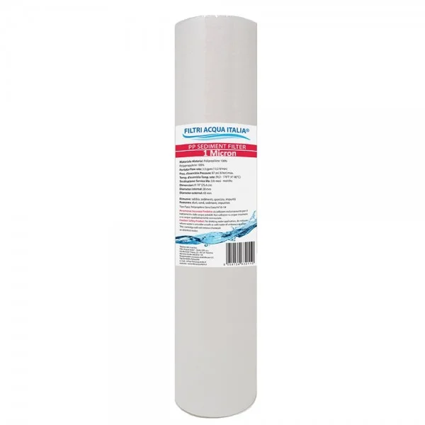 CARTUCCIA POLIPROPILENE 10" POLLICI MICRON 1