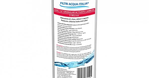 Set Di 3 Cartucce Filtro Acqua CHM 10” – Sedimenti 5μm + Carboni Attivi UDF E CTO – Per Alloggiamenti Standard