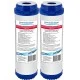 Cartuccia Carbone Attivo Granulare 10 Pollici Micron 5 Set 2 Pz. Cartuccia Carbone Attivo Granulare 10 Pollici Micron 5 Set 2 Pz.