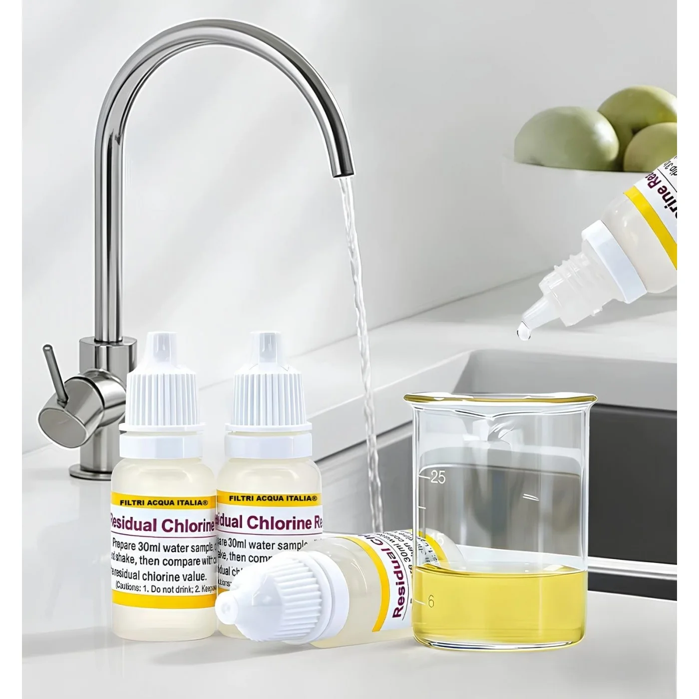 Cloro test acqua Set 4 Pezzi Cloro test acqua Set 4 Pezzi