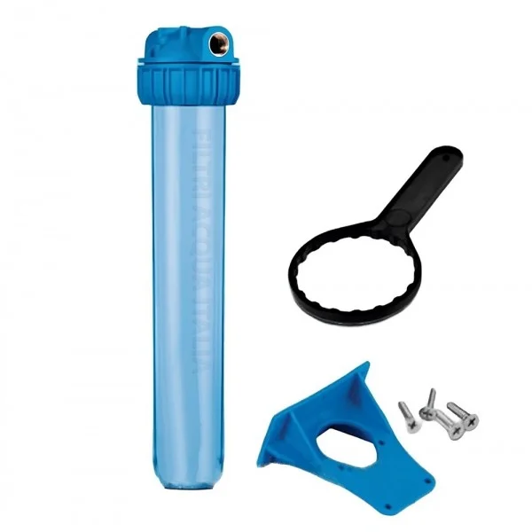 CONTENITORE PER FILTRO ACQUA TRASPARENTE 20" ATTACCO 3/4 Pollice