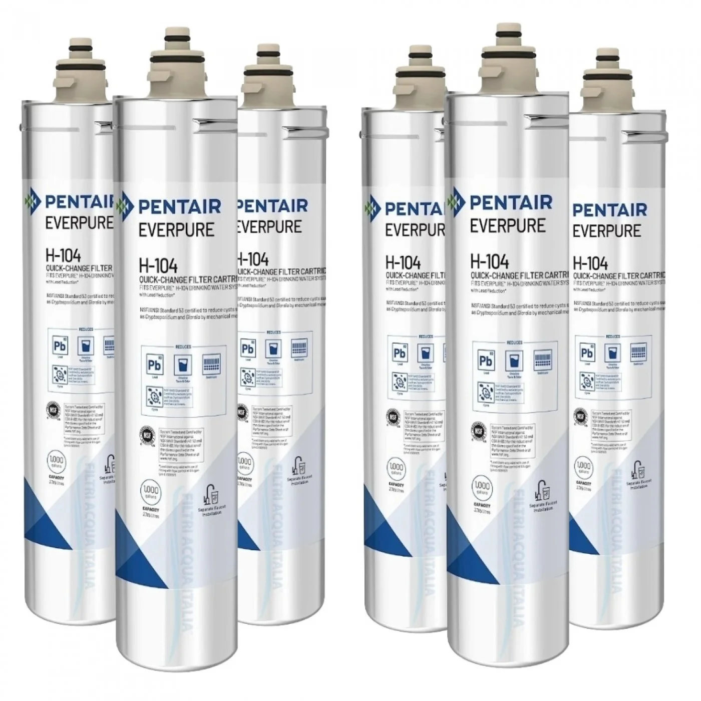 EVERPURE H104 EV9612-16 Set 6 PZ. EVERPURE H104 EV9612-16 Set 6 PZ.
