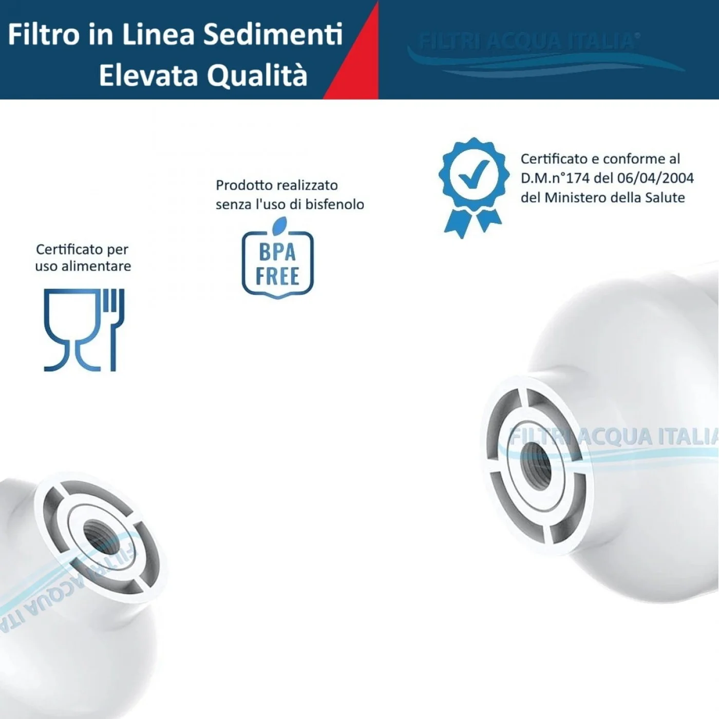 Filtro in Linea CAR 3010 Sedimenti 2 X 10" Attacco 1/4" FPT Filtro in Linea CAR 3010 Sedimenti 2 X 10" Attacco 1/4" FPT