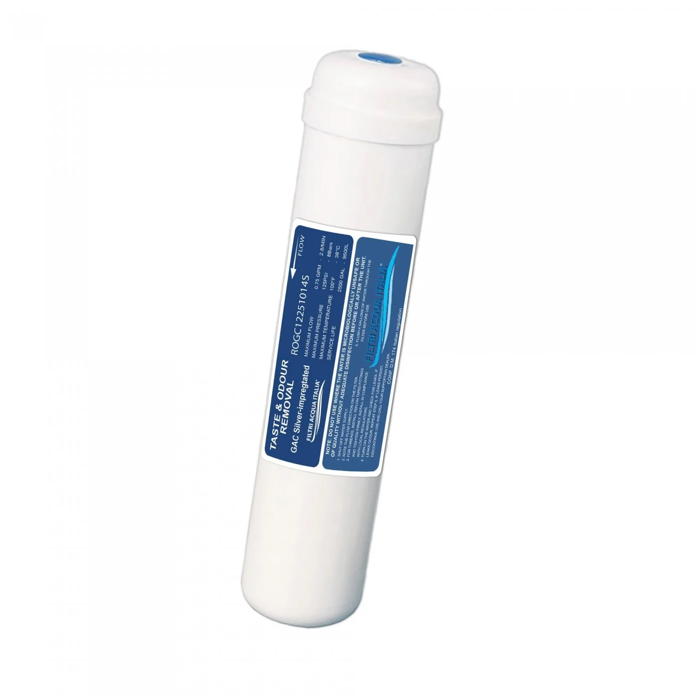 FILTRO T33 IN LINE CARBONE ATTIVO GRANULARE CON FUNZIONE BATTERIOSTATICA 2,5” X 11” ATTACCO 1/4” FILTRO T33 IN LINE CARBONE ATTIVO GRANULARE CON FUNZIONE BATTERIOSTATICA 2,5” X 11” ATTACCO 1/4”