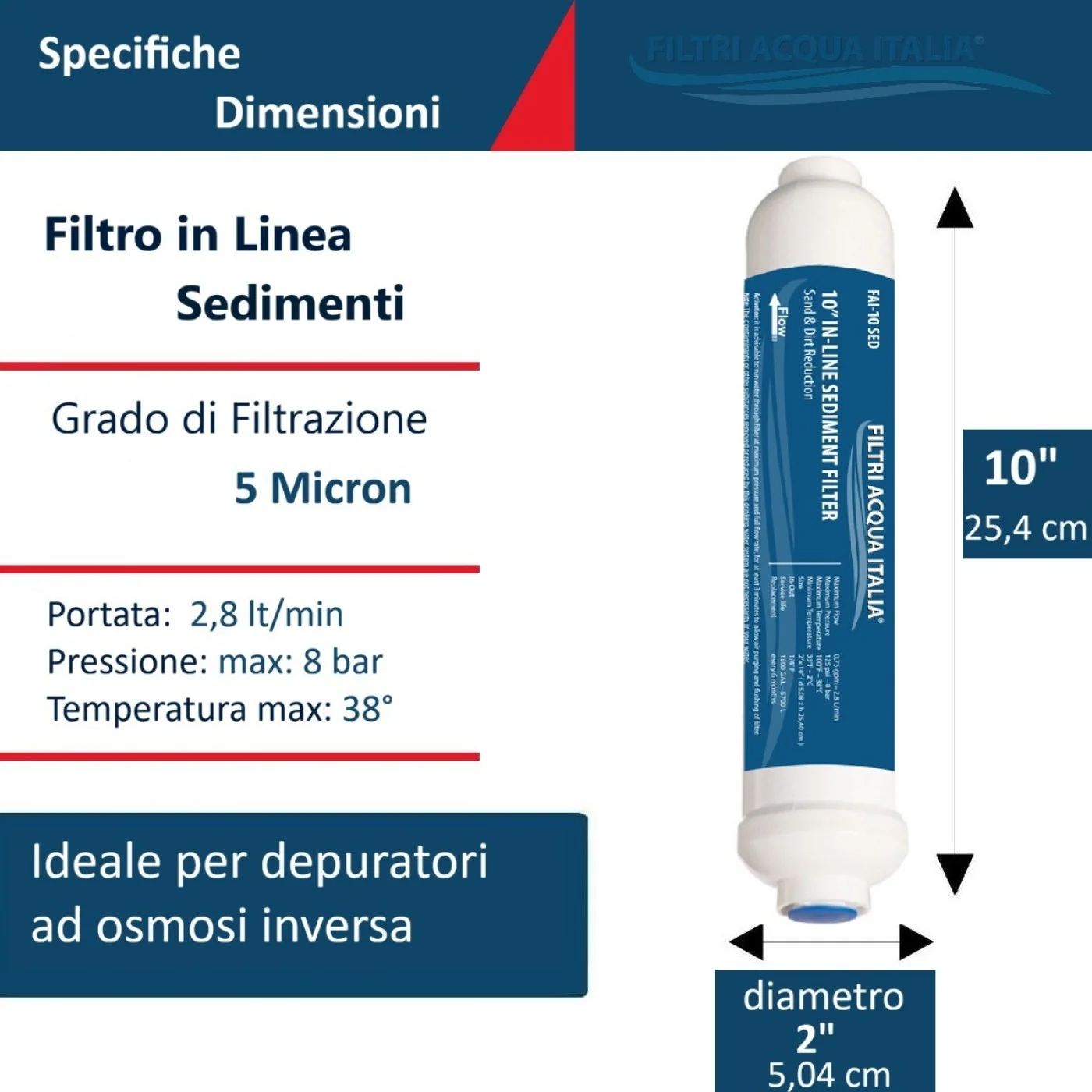 FILTRO IN LINEA SEDIMENTI 2 X 10" FILTRO IN LINEA SEDIMENTI 2 X 10"
