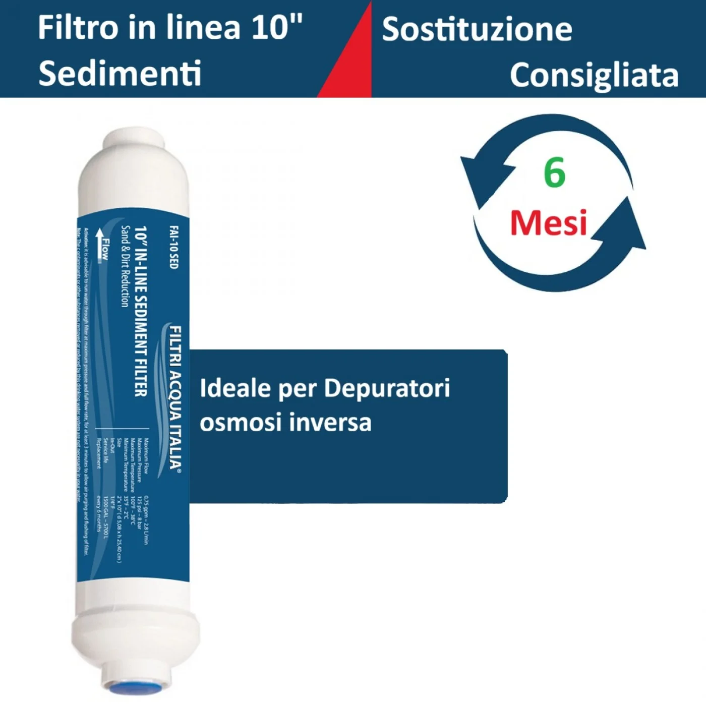 FILTRO IN LINEA SEDIMENTI 2 X 10" FILTRO IN LINEA SEDIMENTI 2 X 10"