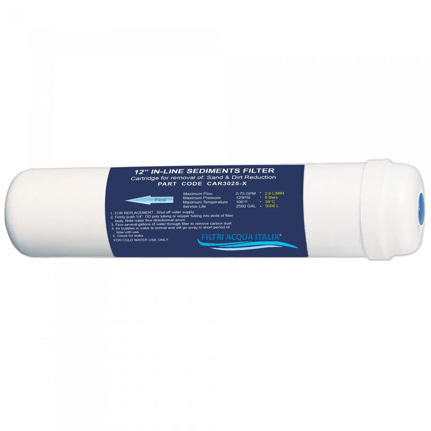 FILTRO IN LINE CAR 3025 Sedimenti 12 Pollici Attacco 1/4" FILTRO IN LINE CAR 3025 Sedimenti 12 Pollici Attacco 1/4"