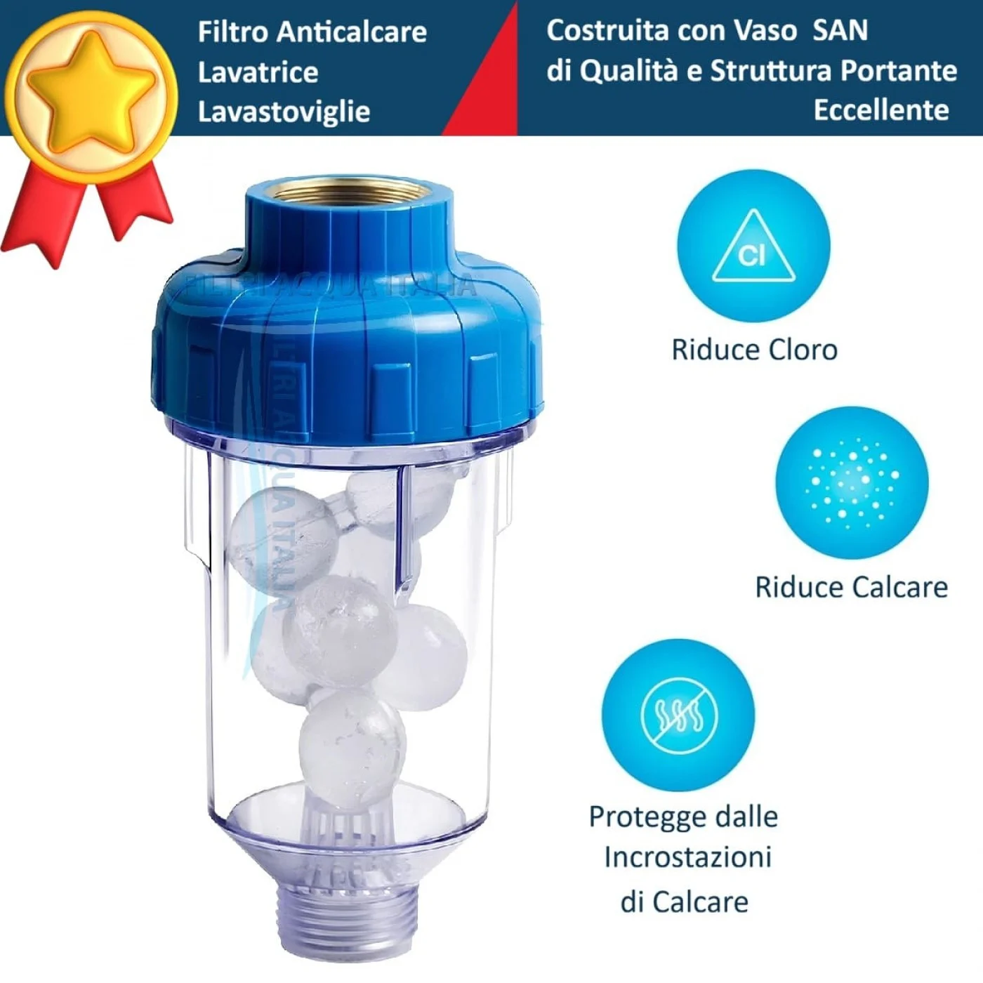 Filtro Anticalcare Lavatrice Lavastoviglie con Ricarica di Polifosfati 1,00 Kg. Filtro Anticalcare Lavatrice Lavastoviglie con Ricarica di Polifosfati 1,00 Kg.