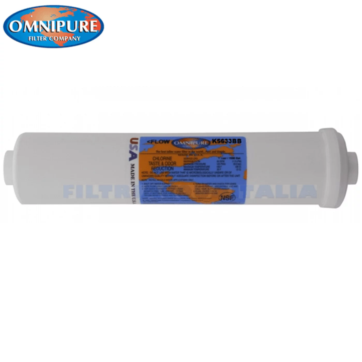FILTRO OMNIPURE IN LINE 2,5 X 12" CARBONE K5633BB FILTRO OMNIPURE IN LINE 2,5 X 12" CARBONE K5633BB