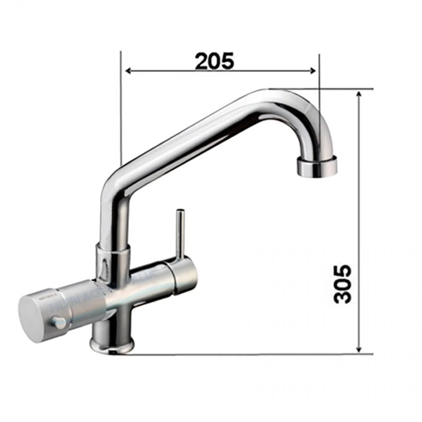 RUBINETTO A 5 VIE CROMATO DELIA PER DEPURATORE ACQUA RUBINETTO A 5 VIE CROMATO DELIA PER DEPURATORE ACQUA