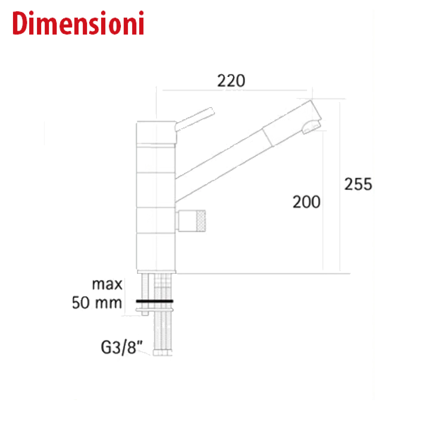 RUBINETTO 3 VIE PER DEPURATORE ELITE 3/8"
