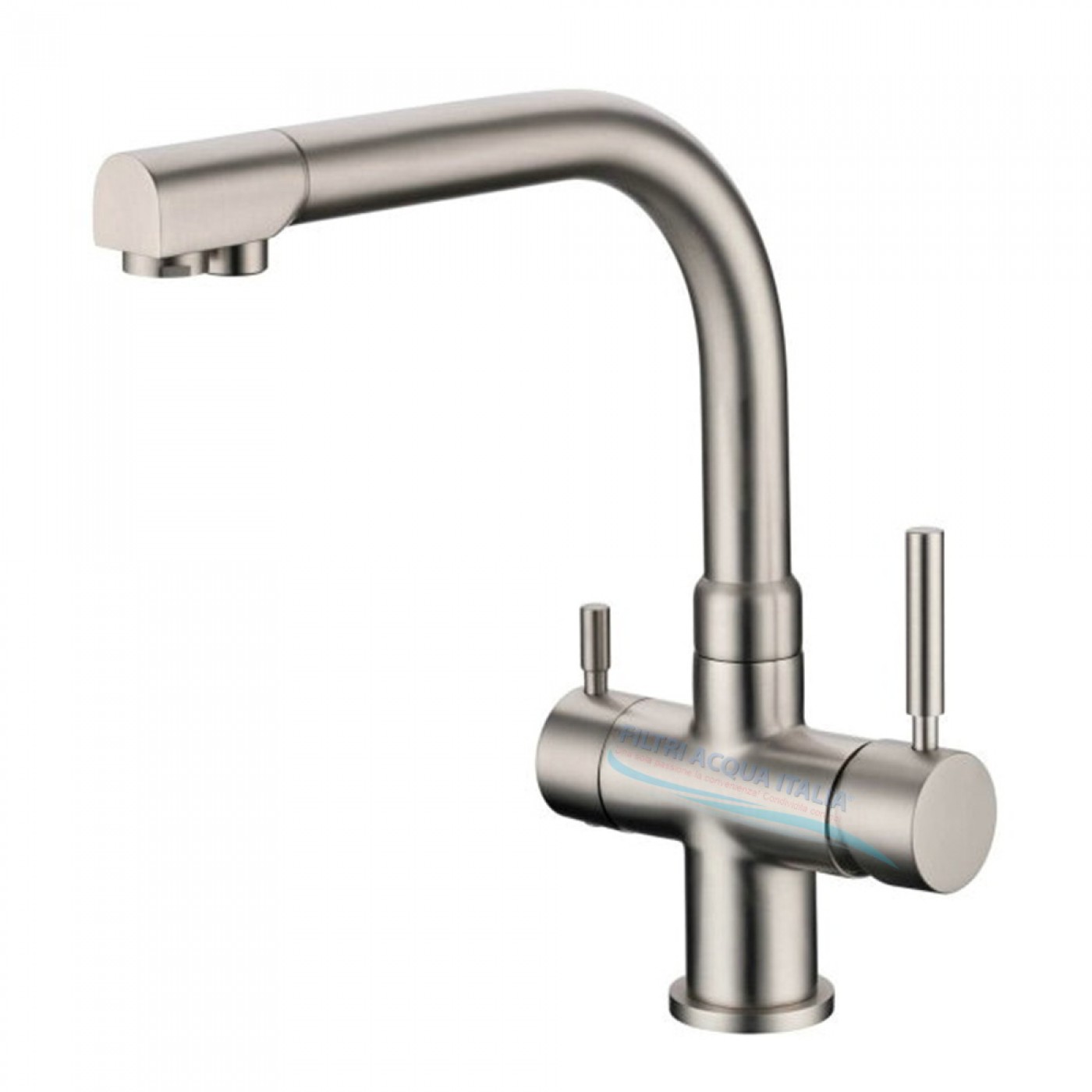 RUBINETTO 3 VIE NICKEL SPAZZOLATO PER DEPURATORE ACQUA RUBINETTO 3 VIE NICKEL SPAZZOLATO PER DEPURATORE ACQUA