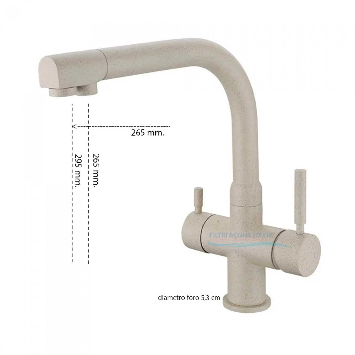 MISCELATORE 3 VIE AVENA GRANITO FRAGRANITE PER DEPURATORE ACQUA MISCELATORE 3 VIE AVENA GRANITO FRAGRANITE PER DEPURATORE ACQUA