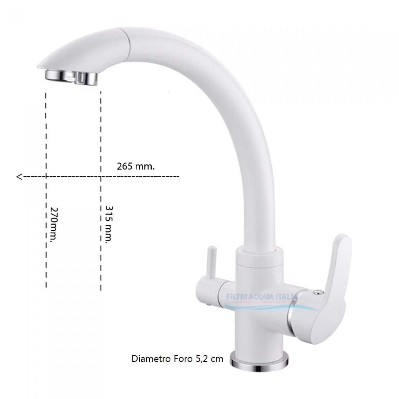 RUBINETTO 3 VIE BIANCO PER DEPURATORE ACQUA RUBINETTO 3 VIE BIANCO PER DEPURATORE ACQUA