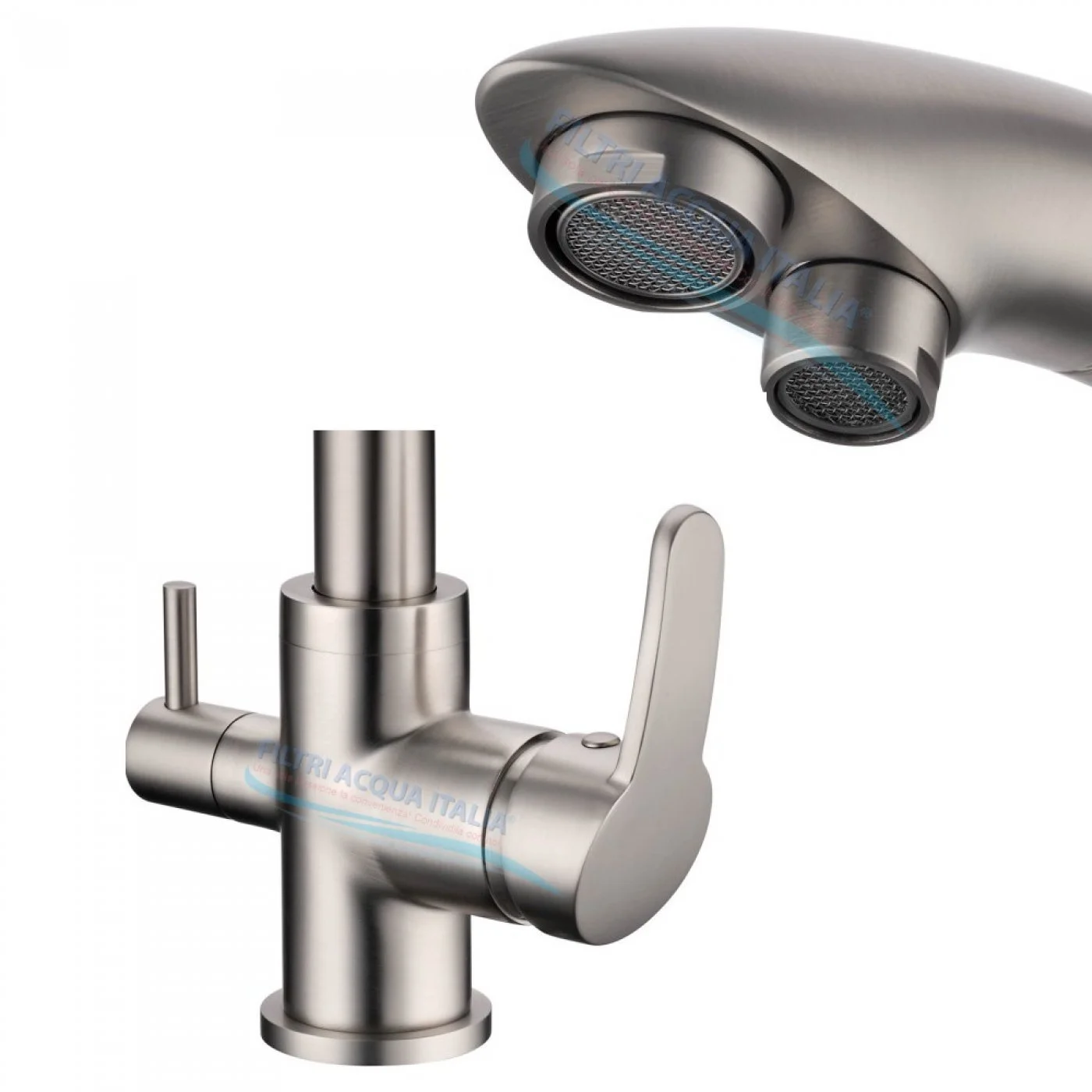 RUBINETTO 3 VIE NILO PER DEPURATORE ACQUA NICHEL SPAZZOLATO RUBINETTO 3 VIE NILO PER DEPURATORE ACQUA NICHEL SPAZZOLATO