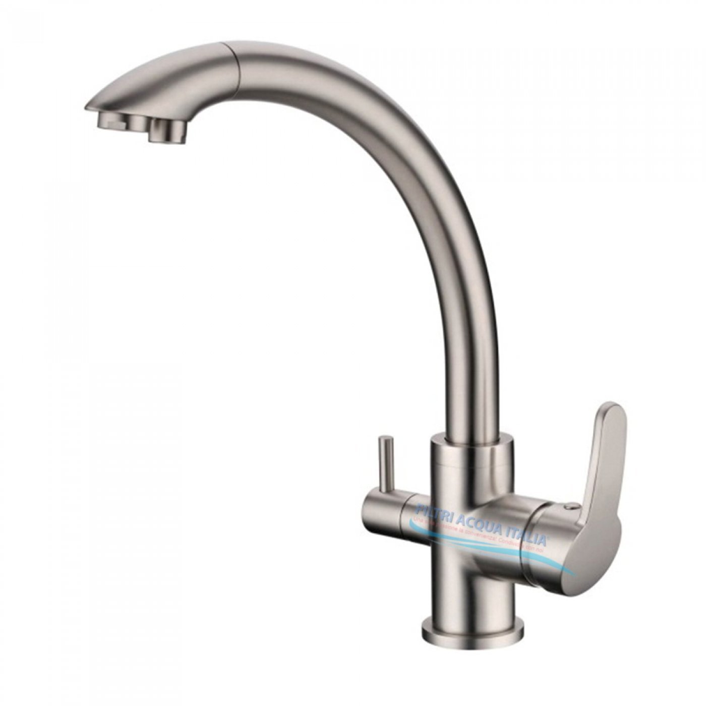 RUBINETTO 3 VIE NILO PER DEPURATORE ACQUA NICHEL SPAZZOLATO RUBINETTO 3 VIE NILO PER DEPURATORE ACQUA NICHEL SPAZZOLATO
