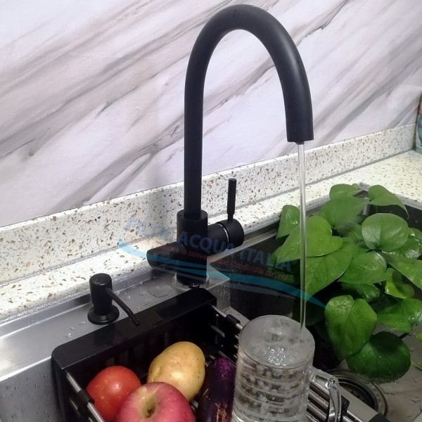 RUBINETTO 3 VIE NERO POLDO PER DEPURATORE ACQUA  RUBINETTO 3 VIE NERO POLDO PER DEPURATORE ACQUA