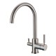 RUBINETTO 3 VIE NICKEL SPAZZOLATO PER DEPURATORE ACQUA RUBINETTO 3 VIE NICKEL SPAZZOLATO PER DEPURATORE ACQUA