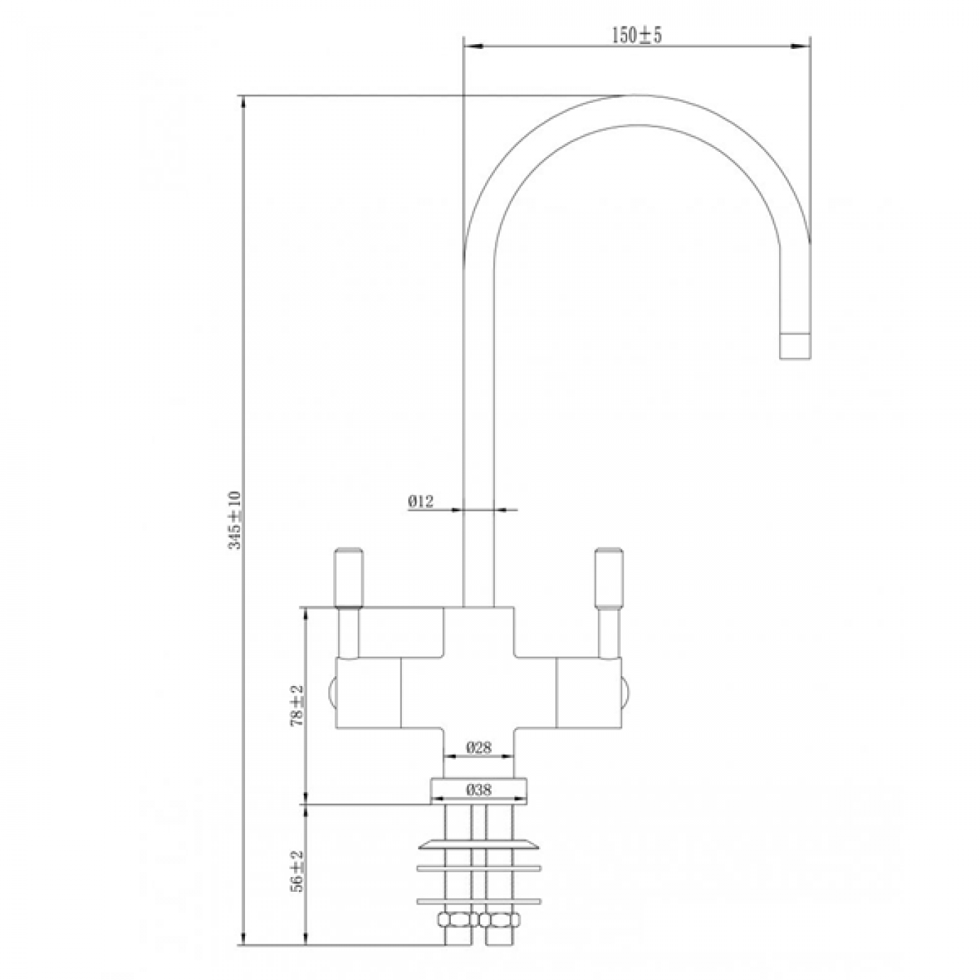 Rubinetto 2 Vie Cromato Per Depuratore Acqua - Per Acqua Liscia E Gasata, Acciaio Inox - Foto 9