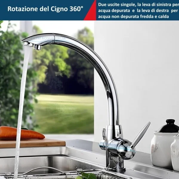 RUBINETTO A 3 VIE PER DEPURATORE ACQUA NILO RUBINETTO A 3 VIE PER DEPURATORE ACQUA NILO
