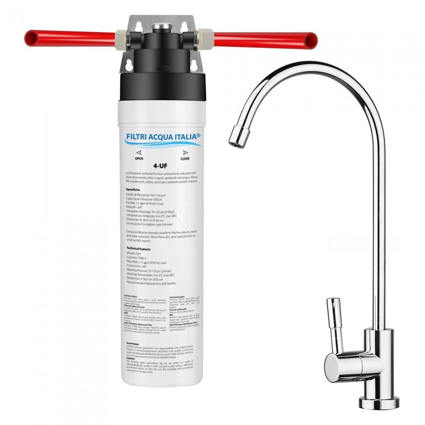 Kit Microfiltrazione Acqua 4-UF Filtri Acqua Italia®  