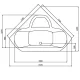 VASCA BAGNO IDROMASSAGGIO ANGOLARE 135X135X62 ARIEL VASCA BAGNO IDROMASSAGGIO ANGOLARE 135X135X62 ARIEL