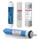 Kit Filtri Osmosi Inversa 10" Micron 5 con Membrana 100 GPD Set 4 Pz. Kit Filtri Osmosi Inversa 10" Micron 5 con Membrana 100 GPD Set 4 Pz.